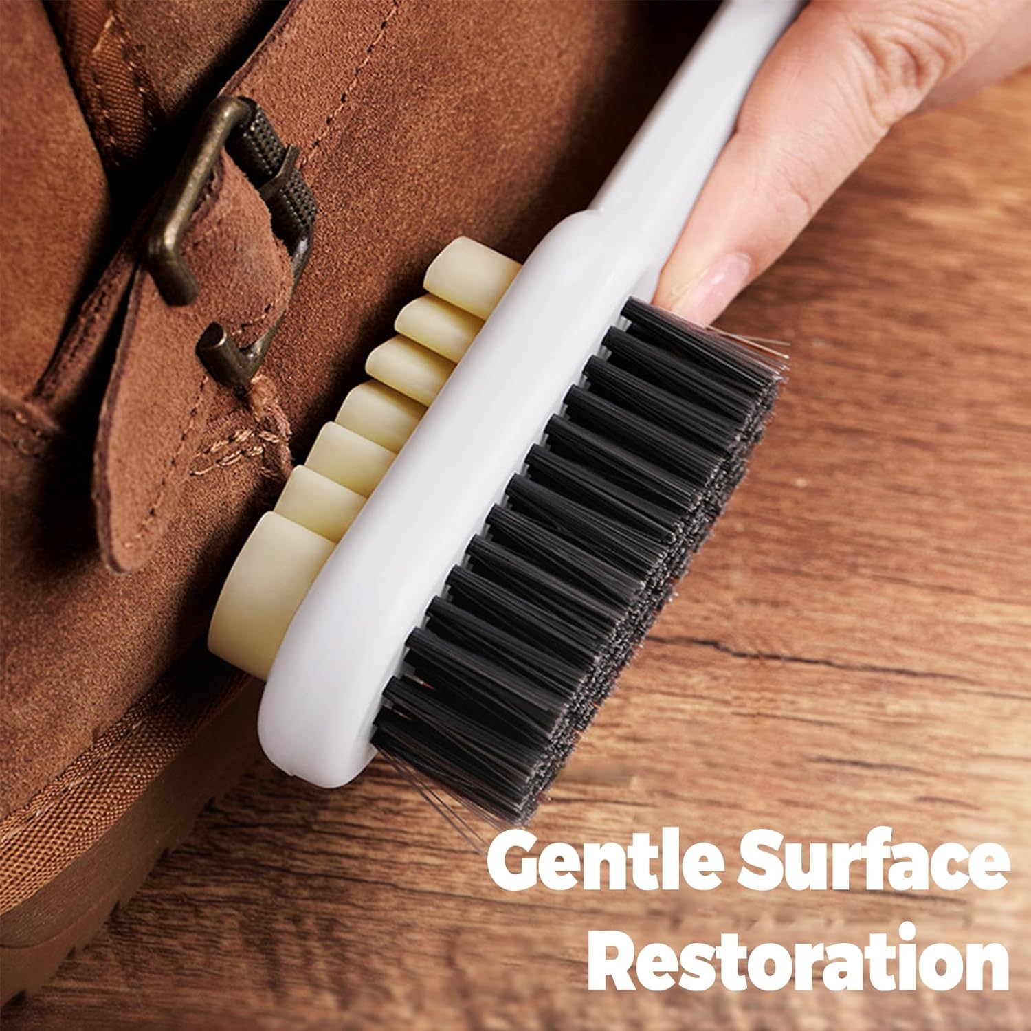 Shoe Cleaning Brush - 1個入りスエードクリーニングブラシ、ロングハンドル両面ゴム、ブーツ、靴、バッグ用消しゴム、汚れ除去、耐久性、靴ケアツール