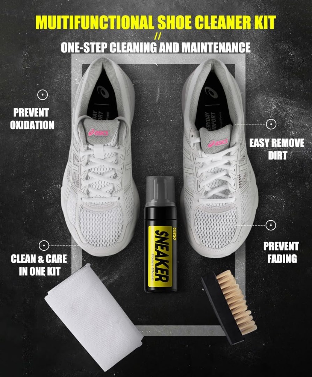 スニーカー用シューズクリーナーキット、水を使わないフォームク - Shoe Cleaner のレビューと価格