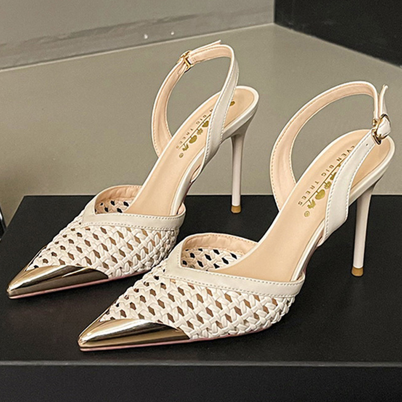 BIGTREE ファッション中空織スリムヒールサンダル女性の - Shoe Tree のレビューと価格