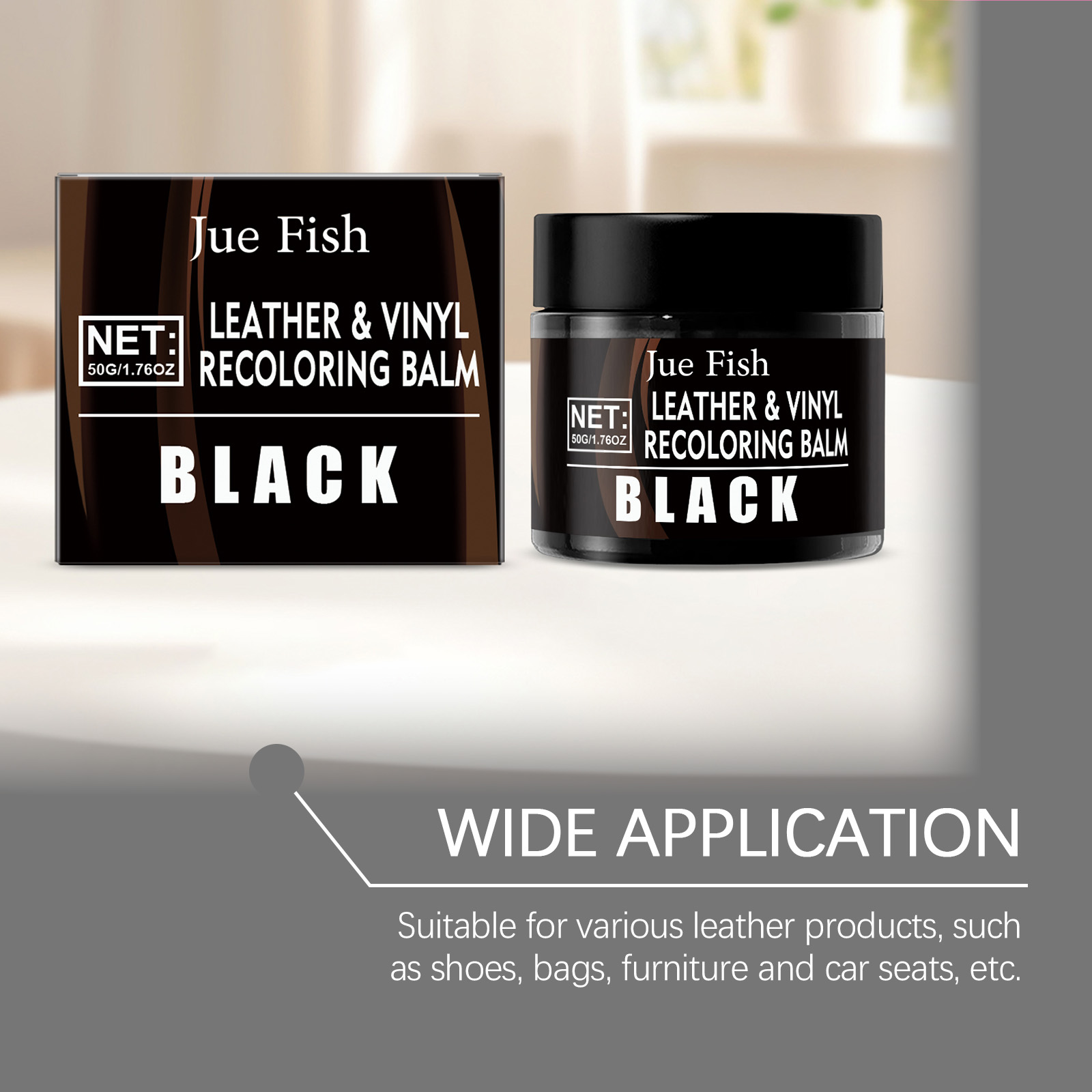 50 グラム黒革再着色バーム傷修復クリームソファカーシート家 - Leather Shoe Polish のレビューと価格