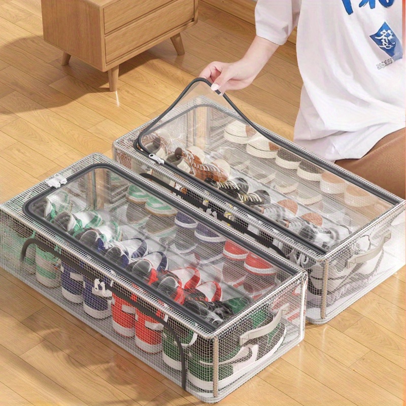透明なシューズ収納ボックス - 折りたたみ可能で省スペースな - Sneaker Box のレビューと価格